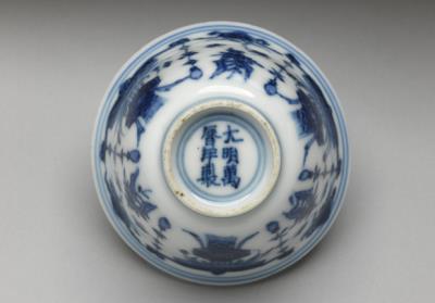 图片[2]-Cup with lanterns decoration in underglaze blue, Ming dynasty, Wanli reign (1573-1620)-China Archive